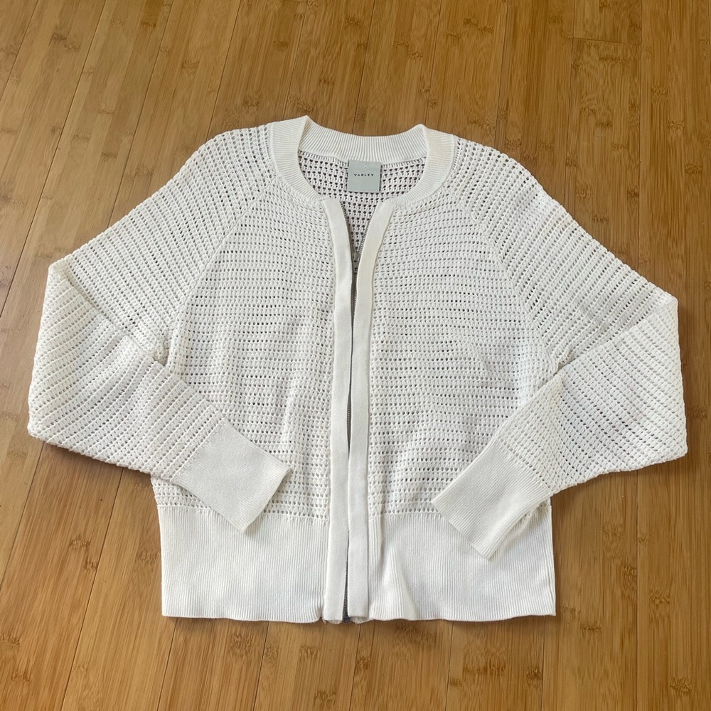 Varley open knit zip-up